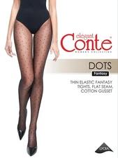 Conte DOTS 20 Den – Tights with Polka Dots Pattern / Fashion Pantyhose