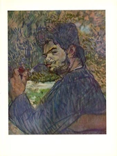 1956 Vintage TOULOUSE "PORTRAIT OF CIPA GODEBSKI" COLOR offset Lithograph Print