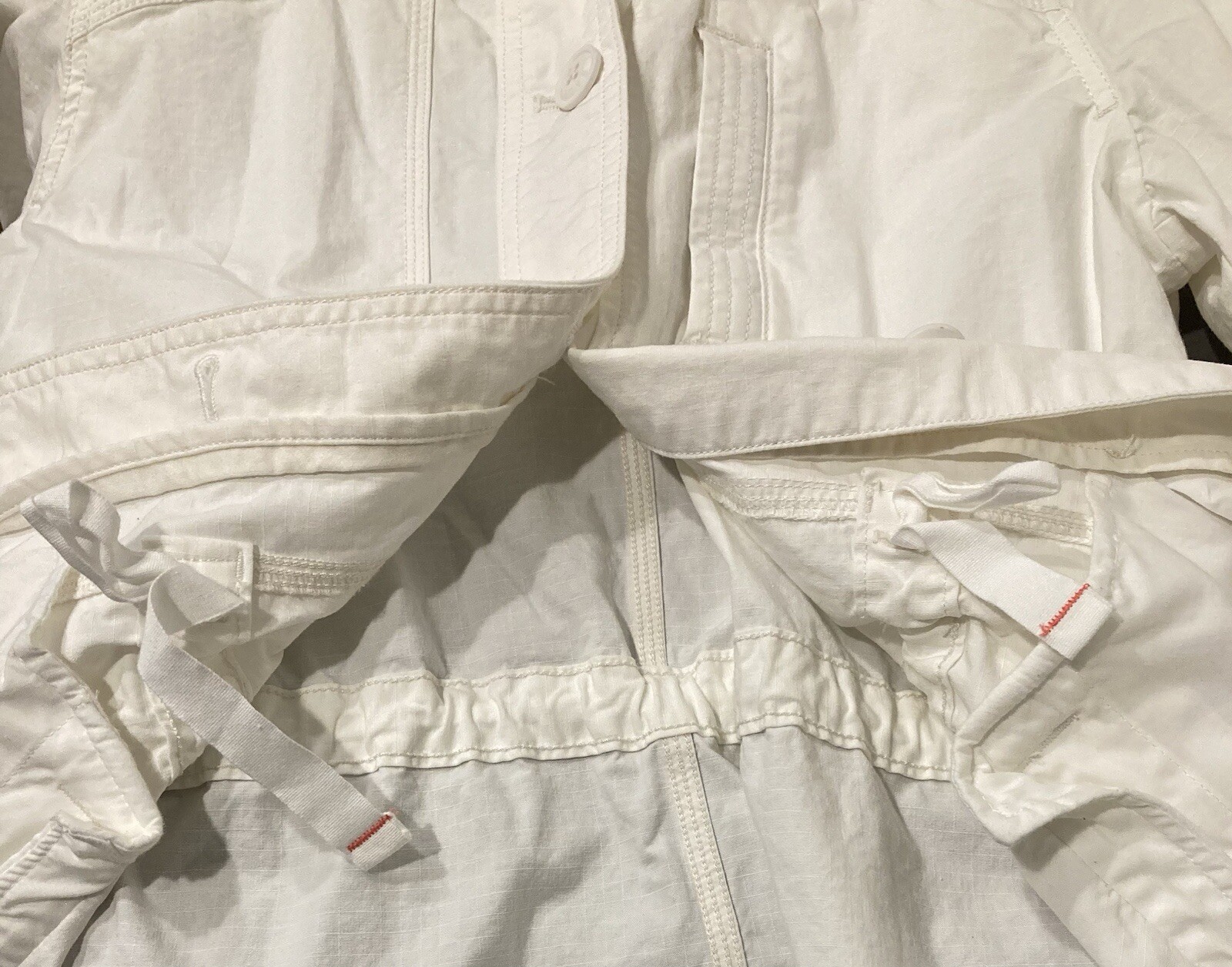 Eddie Bauer Solid White Jacket Classic Button Up … - image 8