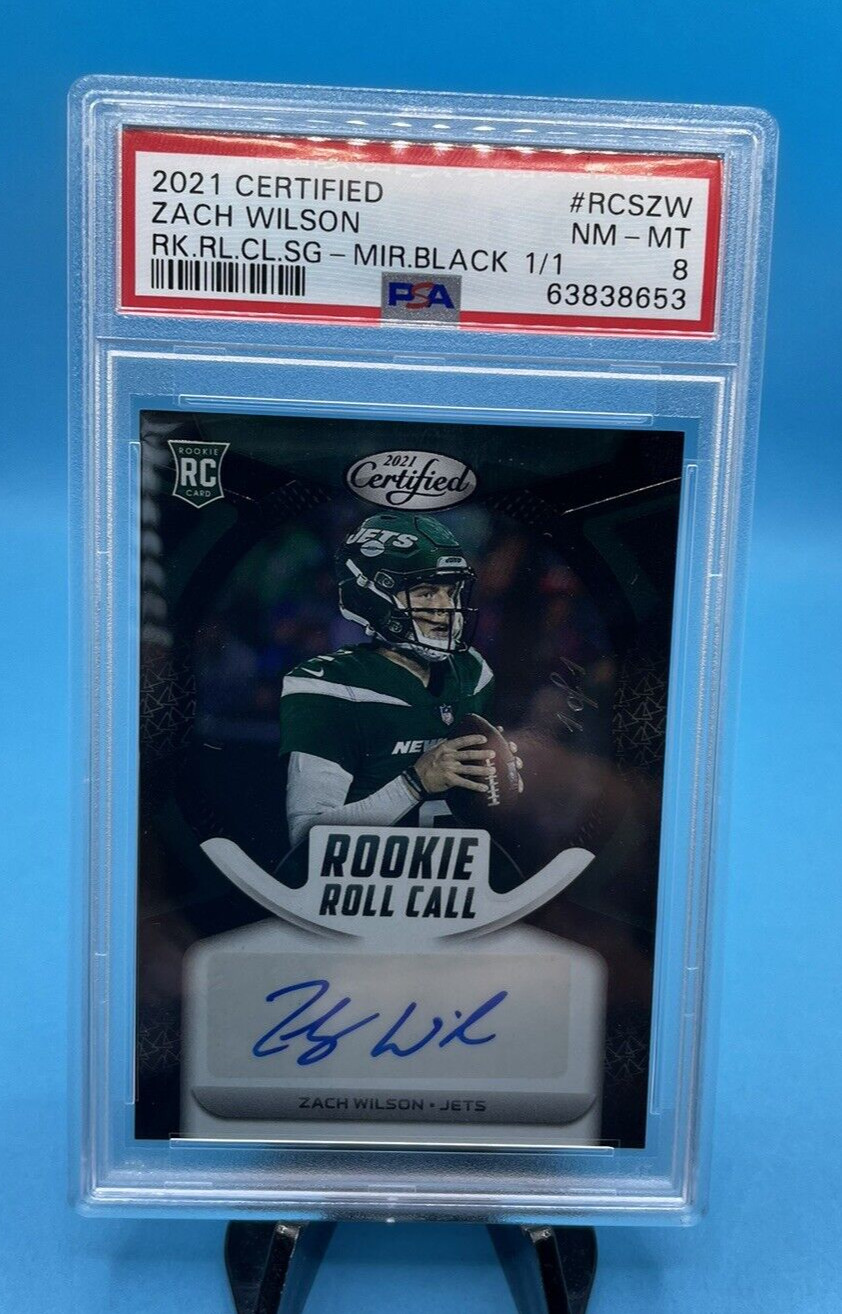 Zach Wilson Panini Certified Rookie Roll Call Signatures #RCSZW Mirror Black 1/1