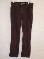 Lauren Ralph Lauren Pants Womens 4 Purple Corduroy Velour Classic Velvet 0217