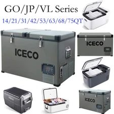 ICECO 13/21/31/42/53/63/68/75QT Portable Car Fridge Camping Travel Refrigerator 