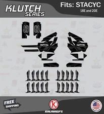 Graphics Kit for STACYC 18E 20E Electric Bike (All Years) Klutch-smoke