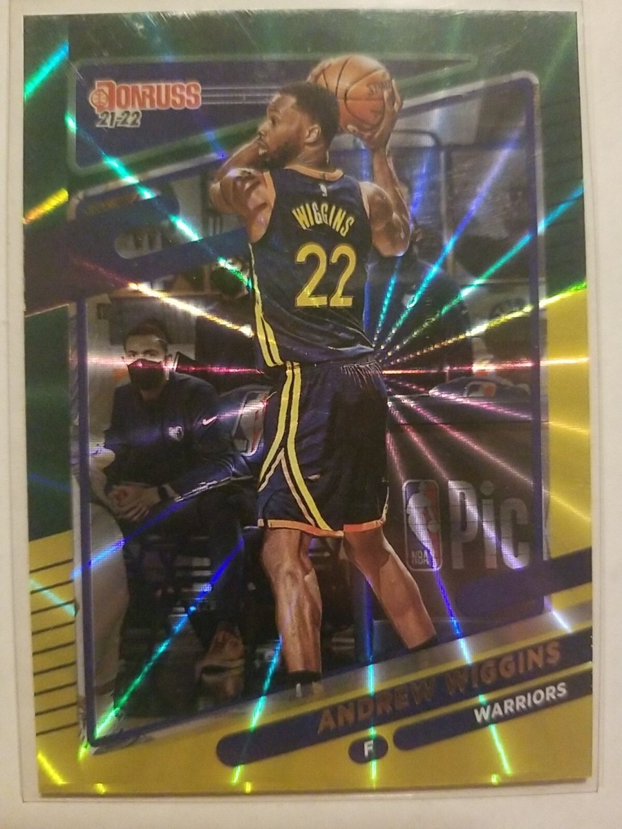 21-22 Donruss Basketball Green n Yellow Lazer Andrew Wiggins