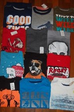 NWT Boys 5-6 Huge Crazy 8 TCP Jumping Beans Lot of 12 Short  Long Sleeve Tops