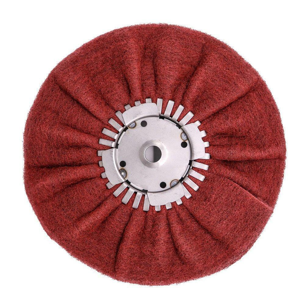 10" red renegade sanding buff buffing wheel disc 320-400 grit aluminium metal