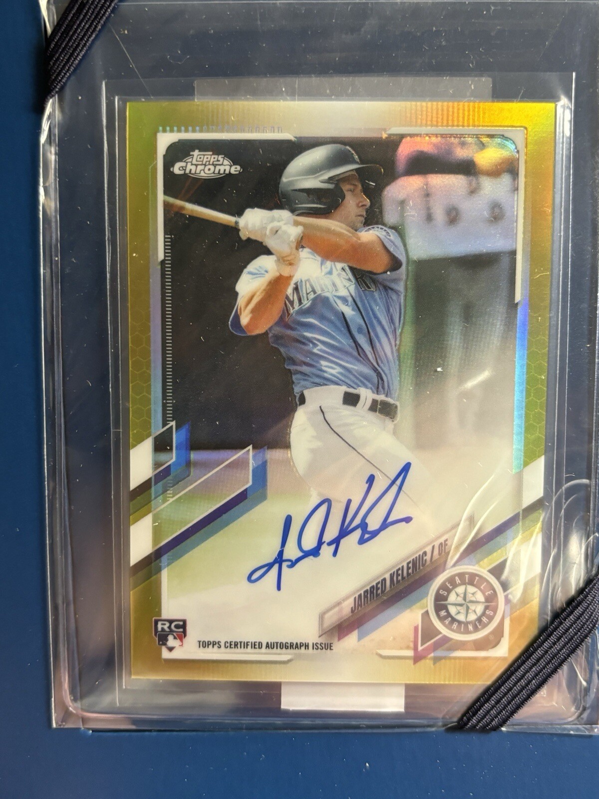 Jarred Kelenic 2021 Topps Chrome Gold Refractor Auto RA-JKE 46/50