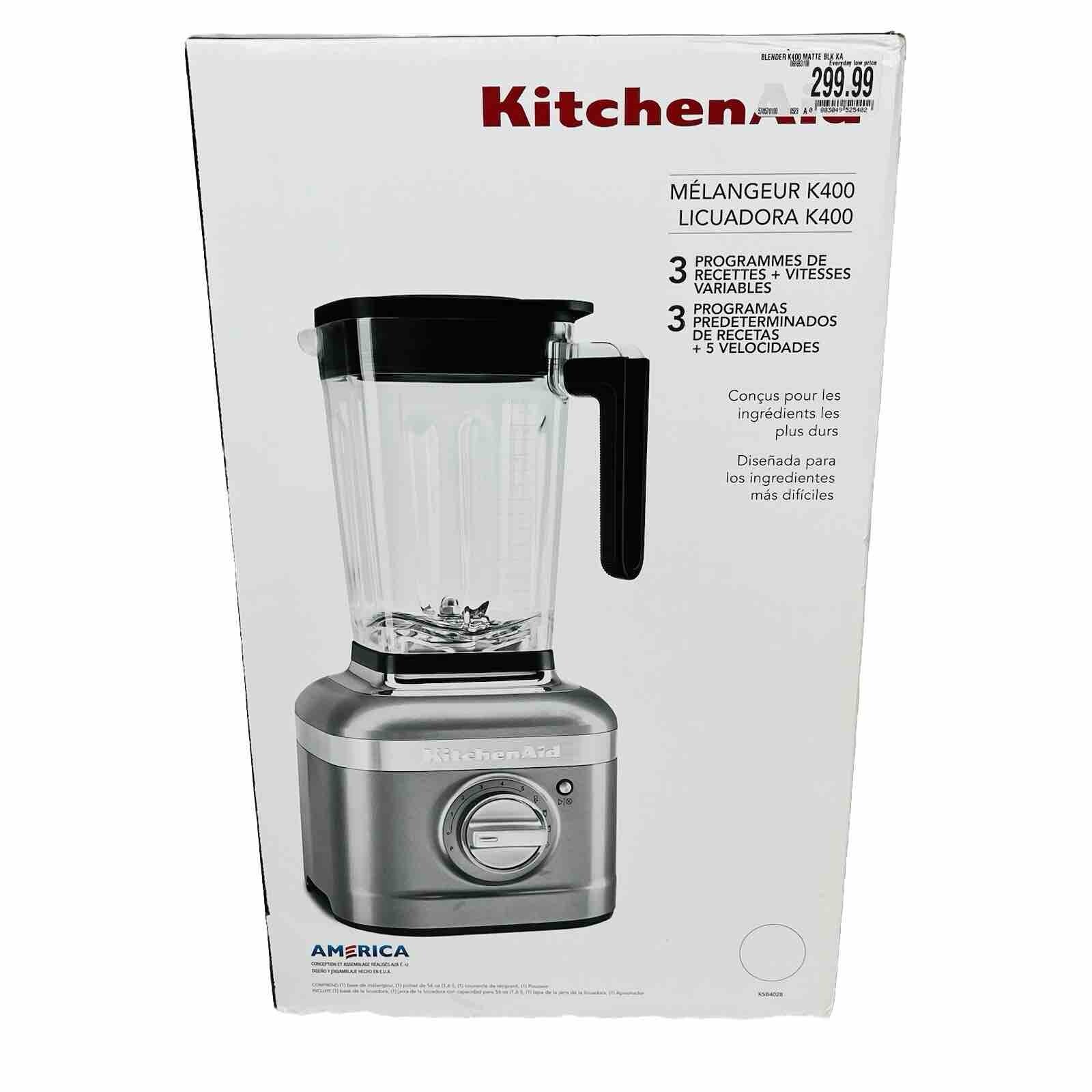 NIB Kitchenaid K400 Variable Speed Blender w/ Tamper KSB4028 Contour