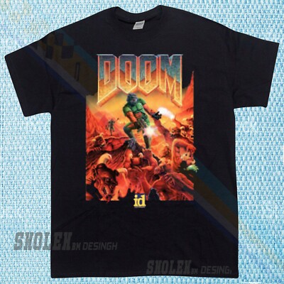 NEW DOOM CLASSIC ARCADE CONSOLE SHOOTER GAME MONSTERS T-SHIRT FUNNY ALL SIZE