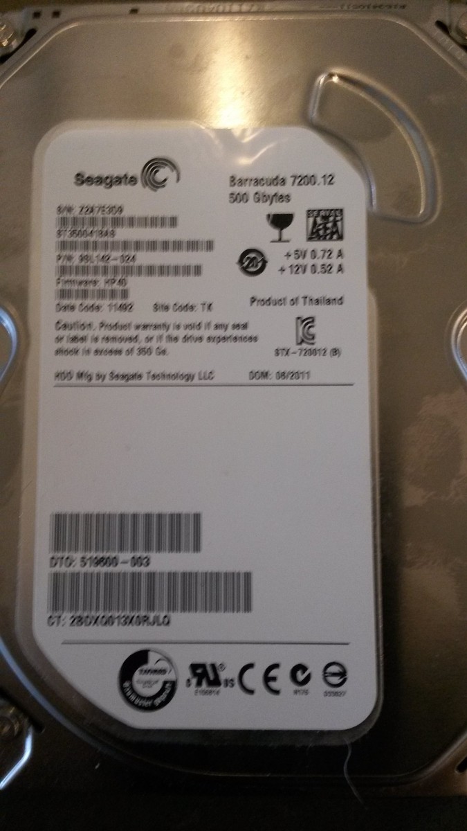 Seagate Barracuda 7200.12 st3500418as 500 GB 7200 RPM 16 MBキャッシュSATA 3 Seagate Barracuda ST3500418AS 500GB 16MB Cache 7200RPM SATA2