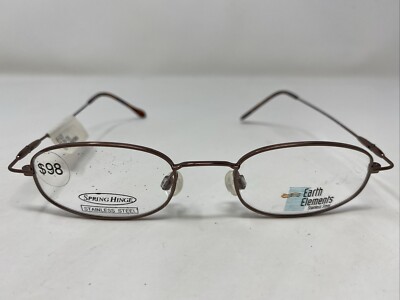 Earth Elements EE123 857 46-19-135 Matte Brown Full Rim Eyeglasses Frame OB68