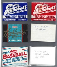 Topps & Fleer Baseball Traded Update set lot 9 sets incl T1981 T1986 Bonds RC