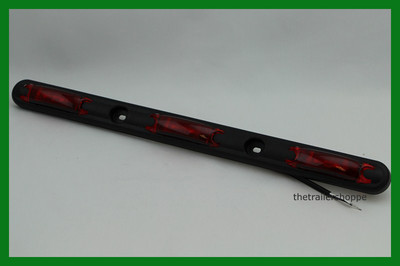 ID Bar 3 Red Lights Clearance Marker 6 LED Surface Mount for Trailers
