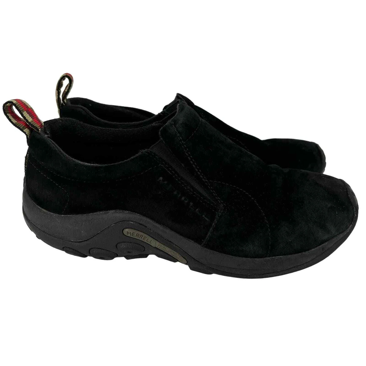 Merrell Jungle Moc Mens 11.5 Midnight Black Leather Slip On Shoes Casual Loafers Merrell Leather Casual Shoes Black Jungle Moc for Men for  main image 3
