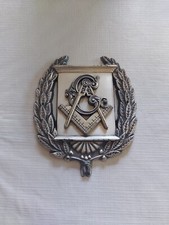 Large Masons Coffin Casket Funeral Plaque 6-3/4"×5-1/2" Heavy Cast Metal