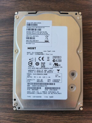 Hard Drive Disk HGST HUS156045VLS600 450GB 15K RPM 3.5'' IBM P/N 45E7975 SAS