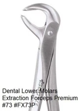 DENTAL ORAL SURGERY EXTRACTION FORCEPS LOWER MOLARS#73 PREMIUM FX73P Quality Equ