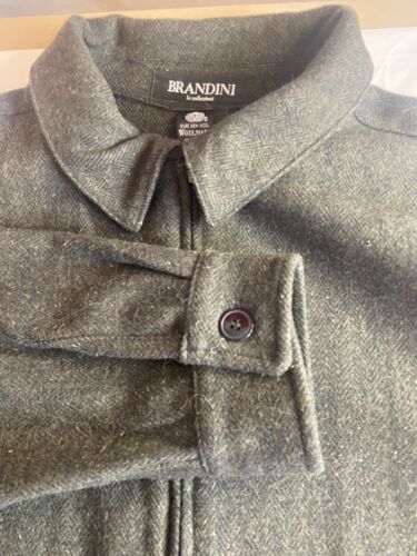 Men's Brandini Woolmark Dark Brown 100% Wool Jacket- Size XL-Very Nice