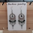 Dangling Gemstone Chandelier Earrings Gypsy Boho Silver Hooks AUS Free Postage B