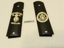 Altamont Wood Laser Engraved US Army 592nd 395th Ordnance 1911 Grips #240813
