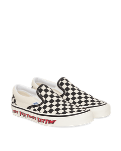 vans checkerboard slip on fast times