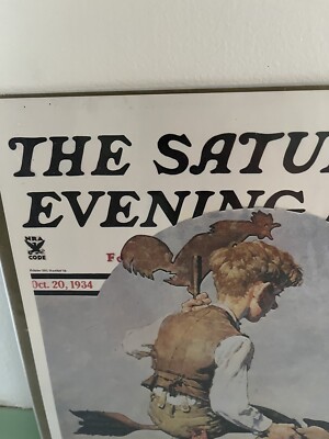 Original Saturday Evening Post Norman Rockwell cover 10/20/1934 | eBay