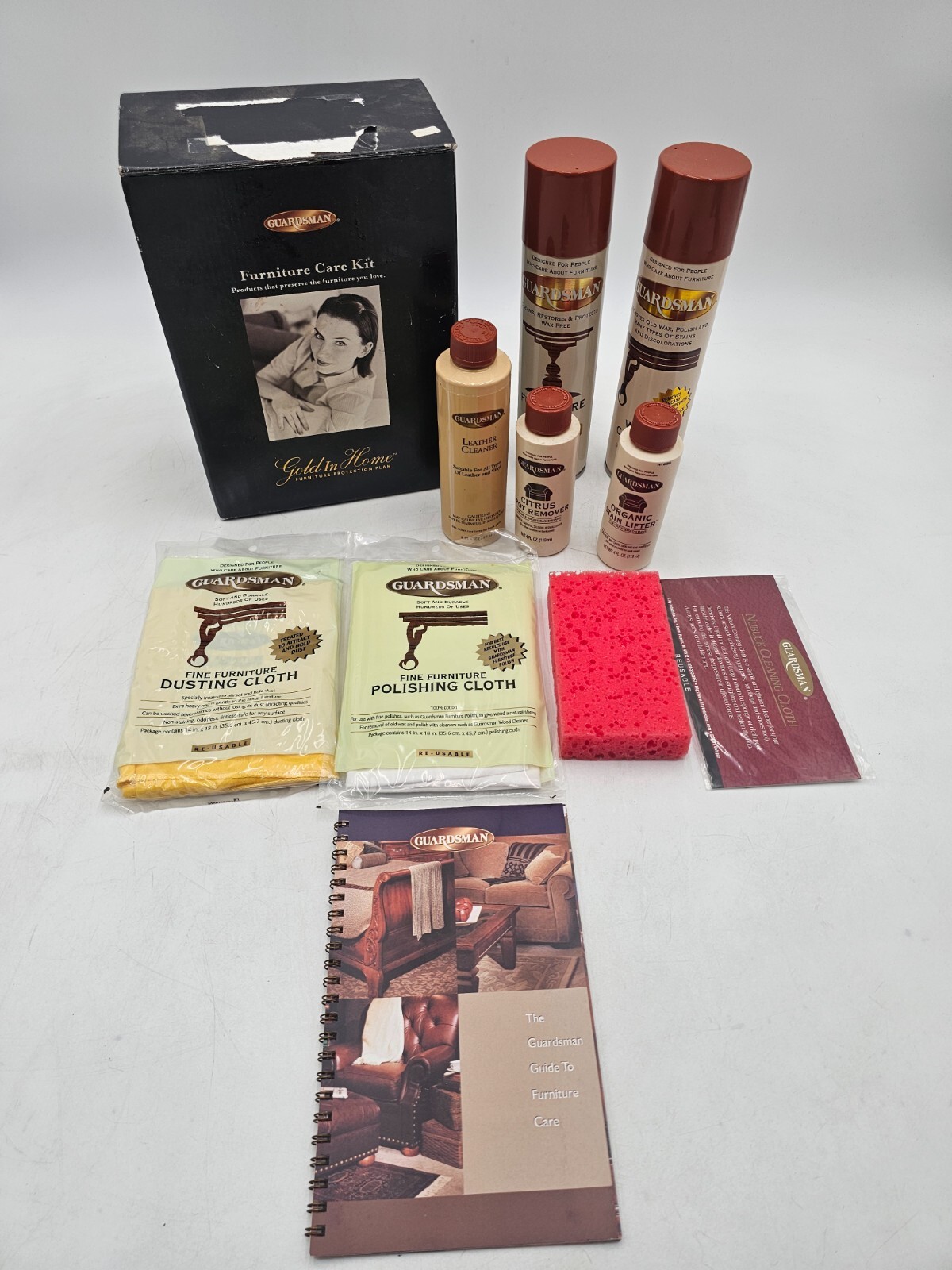 Guardsman Furniture Care Kit Polish Wood Cleaner Cloths Vintage NEW- READ!!