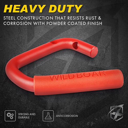 Kit de manijas de barra de agarre delantera trasera de acero rojo de aluminio para Jeep Wrangler JK 07-18 - Imagen 4 de 7