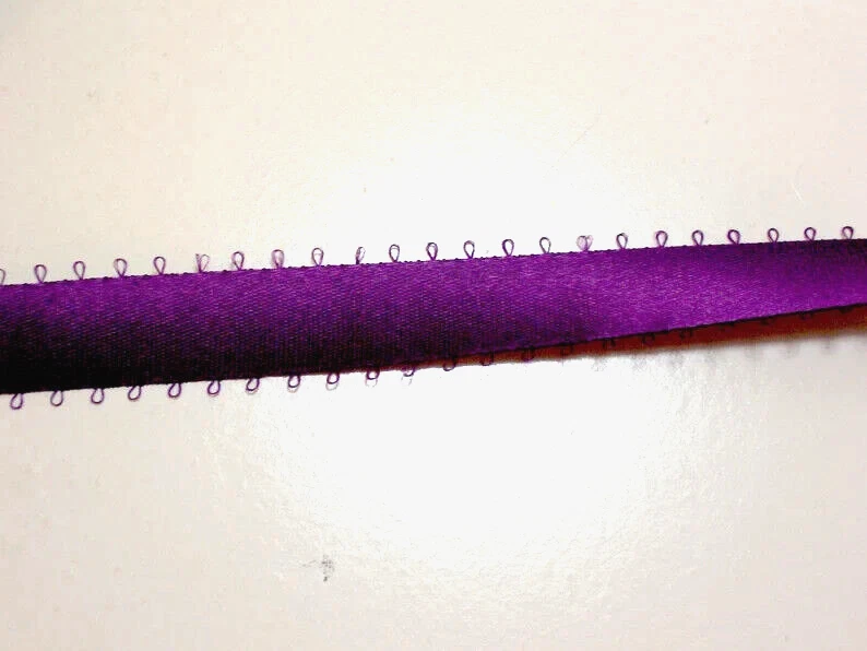 Schiff Brand Purple Picot Double-Face Satin Ribbon 5/8 inch wide x 9 yards B15 - Image 2 of 4