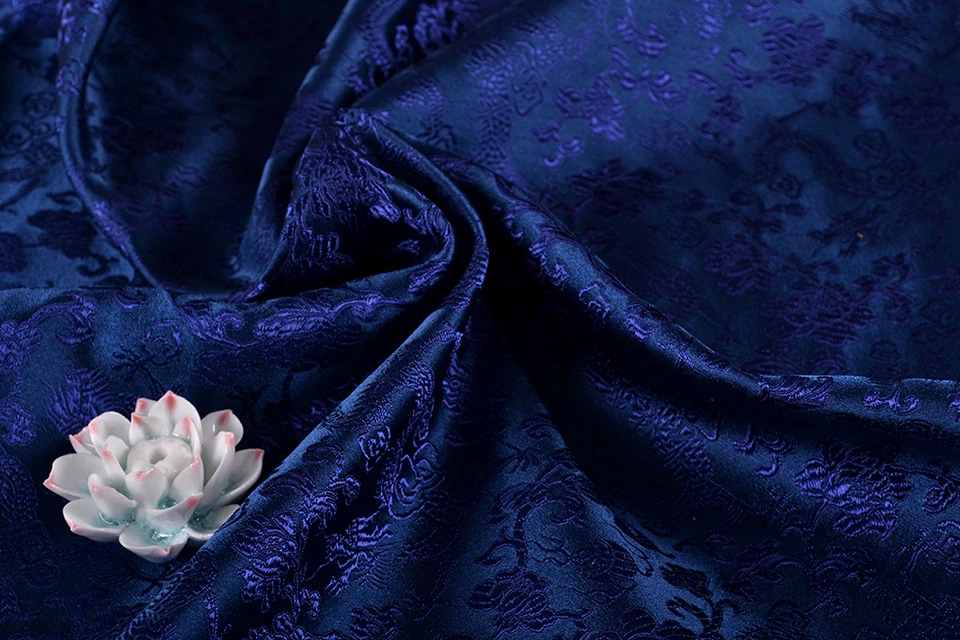 28 Inch Wide Chinese Style Retro Oriental Silk Brocade Jacquard Fabric Cheongsam - Image 2 of 4