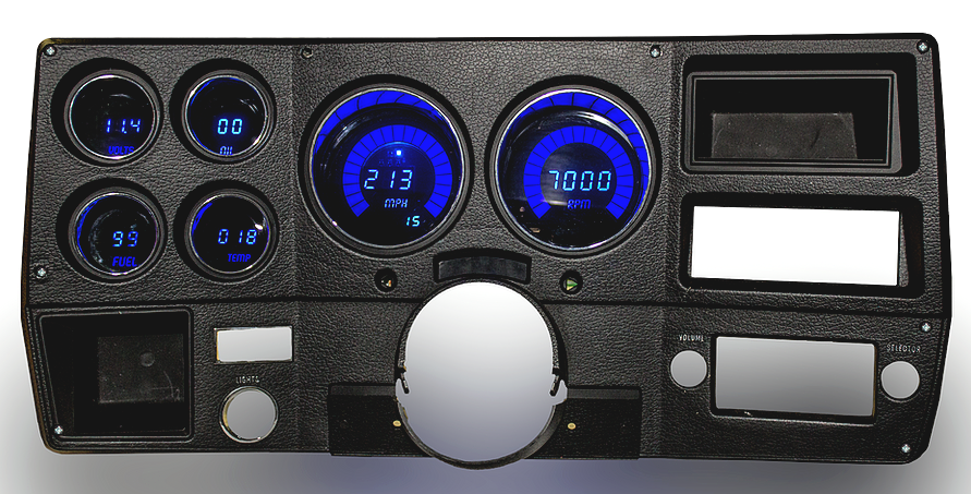 1973-1987 Chevy Truck Digital Dash TEAL LED's Intellitronix DP6004T Made In USA - Foto 6