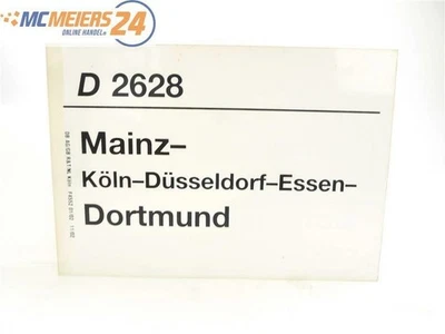 Plaque de circulation des trains E244 plaque de wagon D 2628 Mayence - Düssel... - Photo 1/2