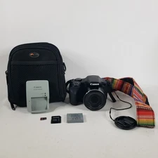 Canon PowerShot SX530 HS Digital Camera Black With Charger SD Card Case Tested 