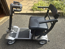 Foldable 4-Wheel Electric Mobility Scooter with Seat, Grey & Black