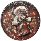 1948 D Toned Washington Quarter CAC MS 65 See Video Toning Silver Coin CACG 25C