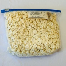 VTG Lot Of Bellcraft Button Co. Off White Cream Buttons CH 619, Size 17, 1.4 LBS