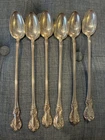 Vintage Towle Old Master Sterling Silver Iced Tea Beverage Lot Of 6 Six Spoons