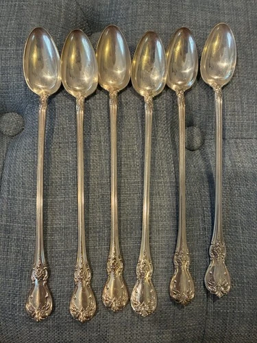 Vintage Towle Old Master Sterling Silver Iced Tea Beverage Lot Of 6 Six Spoons