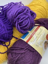 Premier Yarns Every Day Color Aubergine  Worsted Partials Purple  Yellow