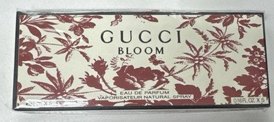 Gucci Bloom Eau de Parfum Spray Vaporisateur Natural sample size 0.16 fl oz x5