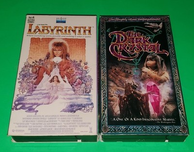 Labyrinth (David Bowie)/The Dark Crystal VHS / Jim Henson Lot of 2 VHS