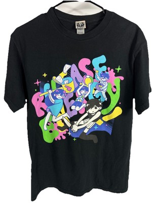 OMORI Welcome to White Space T-Shirt Size M Black Gildan Collab Video Game Tee