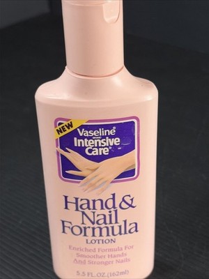 Vintage Vaseline Intensive Care Lotion Hand Nail Pink Bottle Prop 80 s 90 s Ad