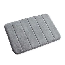  Small Bath Mat Bath Rugs Anti-Slip Memory Foam Non-Slip Bathroom Mat Soft Grey