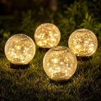 Solarleuchten AußEn 4Er Set 120 LED Gartenleuchten IP44 Wasserdicht Warmweiß