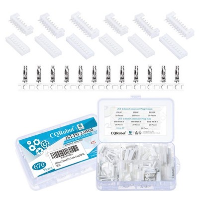 JST PH 2.0mm Kit - 8-Pin/9-Pin/10-Pin Electronic Adapter with IC Male Plugs, ...
