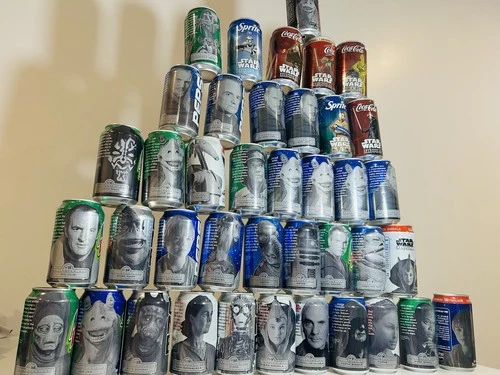 Star Wars 1999 Pepsi Coke Storm Soda Can Lot of 40 - The Phantom Menace Vintage
