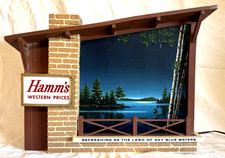1960s Hamm's Beer Lighted Starry Skies Night Scene-O-Rama Motion Sign Original