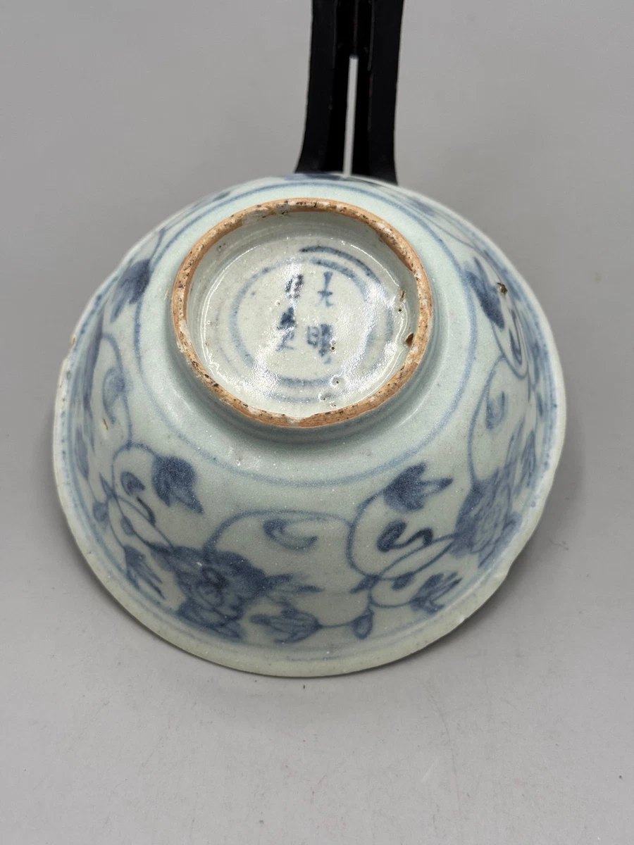 蓝色古董原始1800年以前中国古董碗| eBay