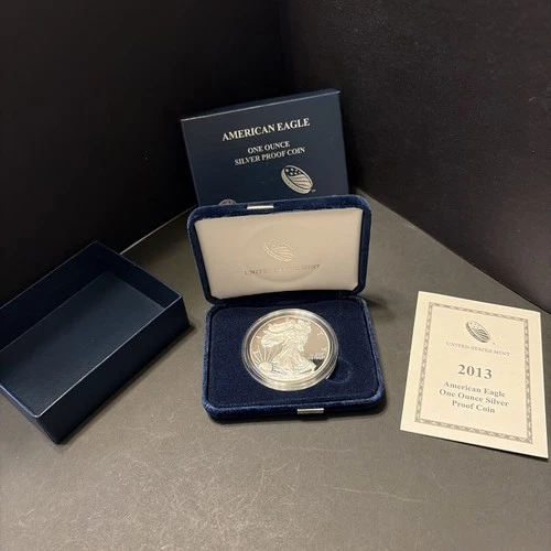 2013-W American Silver Eagle PROOF 1 Oz Silver Coin, Box & COA OGP